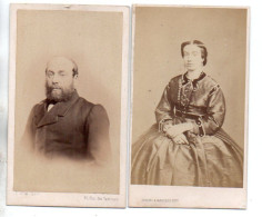 (Photo Carte De Visite) 535, Hector Van Donghen Et Son épouse, Photo Goulder Et Stalins & Janssens - Anonymous Persons