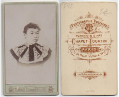 (Photo Carte De Visite) 512, Portrait De Femme, Photo Chaput-Tourtin à Paris - Anonymous Persons