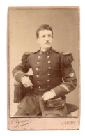 (Photo Carte De Visite) 429, Portrait Militaire, 132e RI Régiment D'Infanterie, Photo Olympe à Joigny, état !! - Krieg, Militär