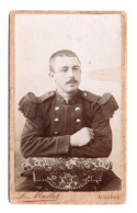 (Photo Carte De Visite) 431, Portrait Militaire, 46e RI Régiment D'Infanterie, Photo Maillet à Auxerre - Guerra, Militari