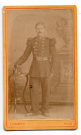 (Photo Carte De Visite) 406, Portrait Militaire, 113e RI Régiment D'Infanterie, Photo F Chambon à Blois - Krieg, Militär