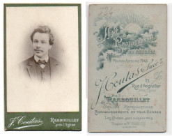 (Photo Carte De Visite) 324, Portrait D'un Homme, Photo J Coutas à Rambouillet - Anonieme Personen