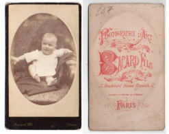 (Photo Carte De Visite) 287, Portrait De Bébé, Photo Bacard Fils à Paris - Anonymous Persons