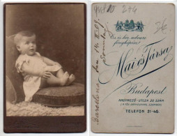 (Photo Carte De Visite) 274, Hongrie Budapest, Bébé, Photo Mai EsFarsa - Anonymous Persons