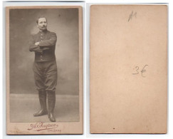 (Photo Carte De Visite) 268, Portrait Militaire, Photo A Jacques à Orleans - War, Military