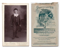 (Photo Carte De Visite) 247, Portrait Enfant, Jeune Garçon Très élégant, Prosper Bastier à Limoges - Personnes Anonymes