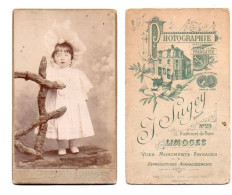 (Photo Carte De Visite) 245 2, Portrait Enfant, Fillette En Robe, J Sugey à Limoges - Anonymous Persons