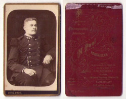 (Photo Carte De Visite) 226, Portrait Militaire, Pompier ?? Par Paul à Versailles - War, Military