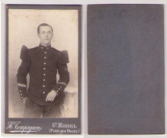 (Photo Carte De Visite) 172, Portrait Militaire, 161e RI Régiment D'infanterie à Saint-Mihiel,  H Compagnon - Guerre, Militaire