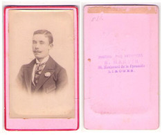 (Photo Carte De Visite) 088, Portrait D' Homme Par S Martin à Limoges - Personnes Anonymes