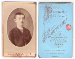 (Photo Carte De Visite) 084, Portrait D' Homme Par J Couturier à Paris - Personnes Anonymes