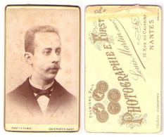 (Photo Carte De Visite) 080, Portrait D' Homme Par E Fürst à Nantes - Personnes Anonymes