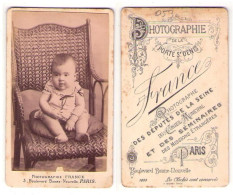 (Photo Carte De Visite) 053, Photo De Bébé Par France 3 Boulevard Bonne Nouvelle à Paris - Anonyme Personen