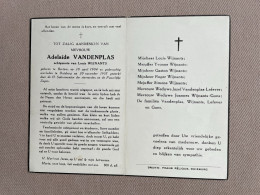 VANDEPLAS Adelaïde °BERTEM 1904 +DUISBURG 1957 - WIJNANTS - LEFEVER - GUNS - Obituary Notices