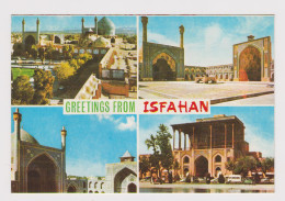 IRAN Greetings From ISFAHAN Multiple View, MOSQUE, Vintage Photo Postcard RPPc AK (53562) - Iran