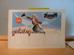 Z520 - CARTON 29 X 43 - COOP - ESQUISSE POUR SERIE DE VIGNETTES LE BARON DE MUNCHAUSEN - Albums & Catalogues