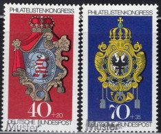 GERMANY(1973) Posthouse Signs. Set Of 2 With MUSTER (specimen) Overprint. Scott No B500-1. - Other & Unclassified