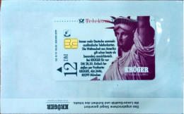 Germany Krüger Telefonkarten 12 DM Chip Prepaid Phonecard Original Pochette - Colecciones