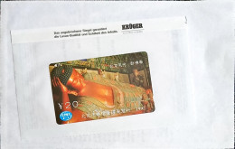 Original Pochette Krüger China -Schlafender Buddha Unused Phonecard - Colecciones