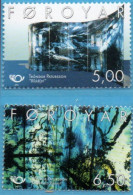 Faeroër 2002 Norden 20-century Glass Paintings By Trondur Petrusson 2 Values MNH Faroe Islands - Glas & Fenster