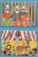 Faeroër 2002 Circus Europe Cept  2 Values MNH Faroe Islands Clowns - 2002