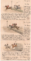 4V5Hy    Cheval Chevaux Illustrateur Lot De 3 Cpa Course Saut D'obstacles - Pferde