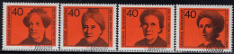 GERMANY(1974) Honoring German Women. Set Of 4 With MUSTER (specimen) Overprint. Scott No 1128-31. - Andere & Zonder Classificatie