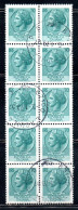 ITALIA REPUBBLICA ITALY REPUBLIC 1968 - 1976 SIRACUSANA TURRITA STELLE STARS LIRE 70 BLOCCO USATO BLOCK USED OBLITERE' - 1961-70: Gebraucht