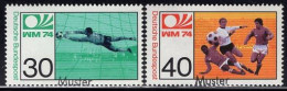 GERMANY(1974) Munich World Cup. Set Of 2 With MUSTER (specimen) Overprint. Scott No 1146-7. - Altri & Non Classificati