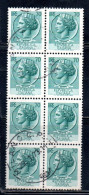 ITALIA REPUBBLICA ITALY REPUBLIC 1968 - 1976 SIRACUSANA TURRITA STELLE STARS LIRE 70 BLOCCO USATO BLOCK USED OBLITERE' - 1961-70: Usados