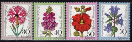 GERMANY(1974) Flowers. Set Of 4 With MUSTER (specimen) Overprint. Scott No B512-5. - Autres & Non Classés