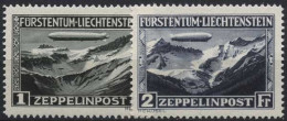 Liechtenstein 1931 Luftpostmarken Graf Zeppelin 114/15 Postfrisch - Ongebruikt