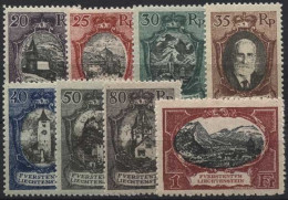 Liechtenstein 1921 Landschaften Und Gebäude 53/60 Postfrisch - Nuovi