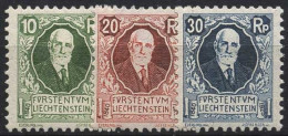 Liechtenstein 1925 85. Geburtstag Von Fürst Johann II. 72/74 Postfrisch - Nuevos