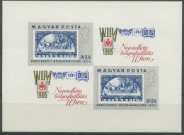 Ungarn 1965 WIPA`65 Marken Österrreich Block 47 B Postfr. Geschnitten (C92410) - Blocks & Kleinbögen