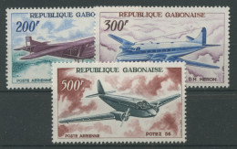 Gabun 1967 Alte Flugzeuge 273/75 Postfrisch - Gabon (1960-...)