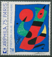 Frankreich 1974 Kunst Gemälde Joan Miró 1885 ZF Postfrisch - Neufs