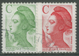 Frankreich 1990 Freimarke Liberté Gemälde Eugéne Delacroix 2752/53 Gestempelt - Used Stamps