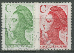 Frankreich 1990 Freimarke Liberté Gemälde Eugéne Delacroix 2752/53 Gestempelt - Gebruikt