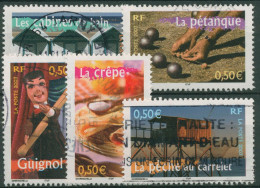 Frankreich 2003 Freizeit Lebensmittel 3698/99+3703/05 Gestempelt - Usados