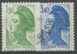 Frankreich 1986 Freimarke Liberté Gemälde Eugéne Delacroix 2558/59 A Gestempelt - Used Stamps