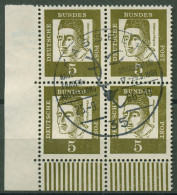 Bund 1961 Bedeutende Deutsche 347 Ya W UR II 4er-Block Ecke 3 Gestempelt - Used Stamps