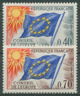 Frankreich 1969 Dienstmarken Europarat Europafahne D 13/14 Postfrisch - Mint/Hinged