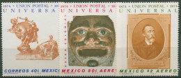 Mexiko 1974 Weltpostverein UPU Denkmal Briefkasten 1434/36 Postfrisch - Mexiko