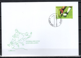 Liechtenstein 2002 Football Soccer World Cup Stamp On FDC - 2002 – Zuid-Korea / Japan