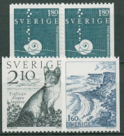 Schweden 1983 Küste Tiere Polarfuchs Posthornschnecke 1246/48 Postfrisch - Neufs