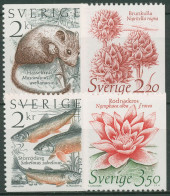 Schweden 1985 Tiere Maus Fische Pflanzen Seerose 1322/25 Postfrisch - Ongebruikt