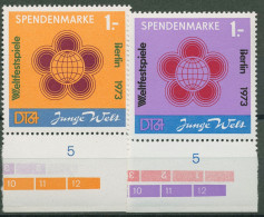 DDR 1972 Spendenmarken Junge Welt Mit Unterrand S 1/2 UR Postfrisch - Ungebraucht