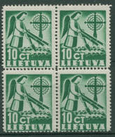 Litauen 1940 Frieden Engel 438 Viererblock Postfrisch - Litauen