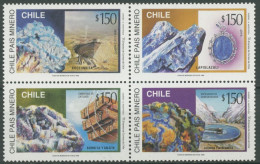 Chile 1996 Bergbau, Kupfer, Azurit, Lapislazuli 1779/82 ZD Postfrisch - Cile